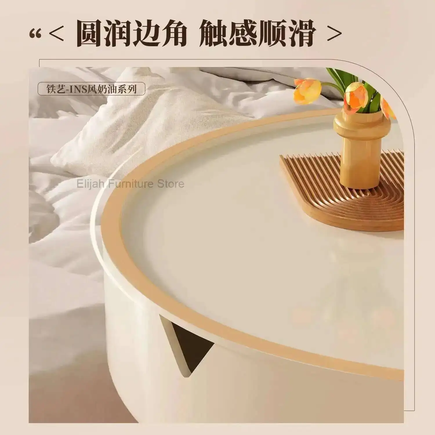 

Simple Bedside Table Home Bedroom Modern And Wrought Iron Circular Creative Mini Shelf Small Edge Table