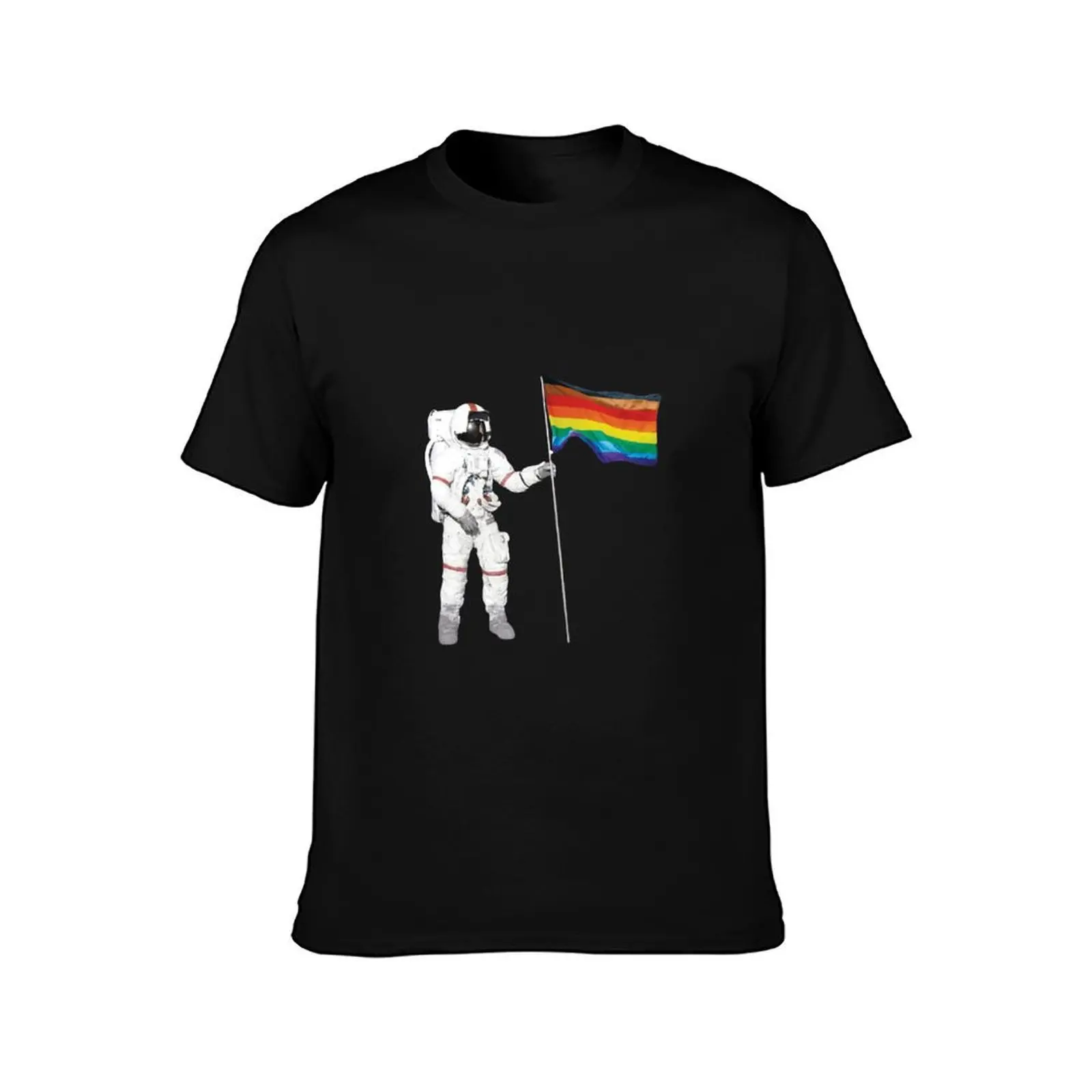 Lunar Inclusive Gay Pride Flag Assembly T-Shirt Anti-Perspiration Workout Top T-Shirt