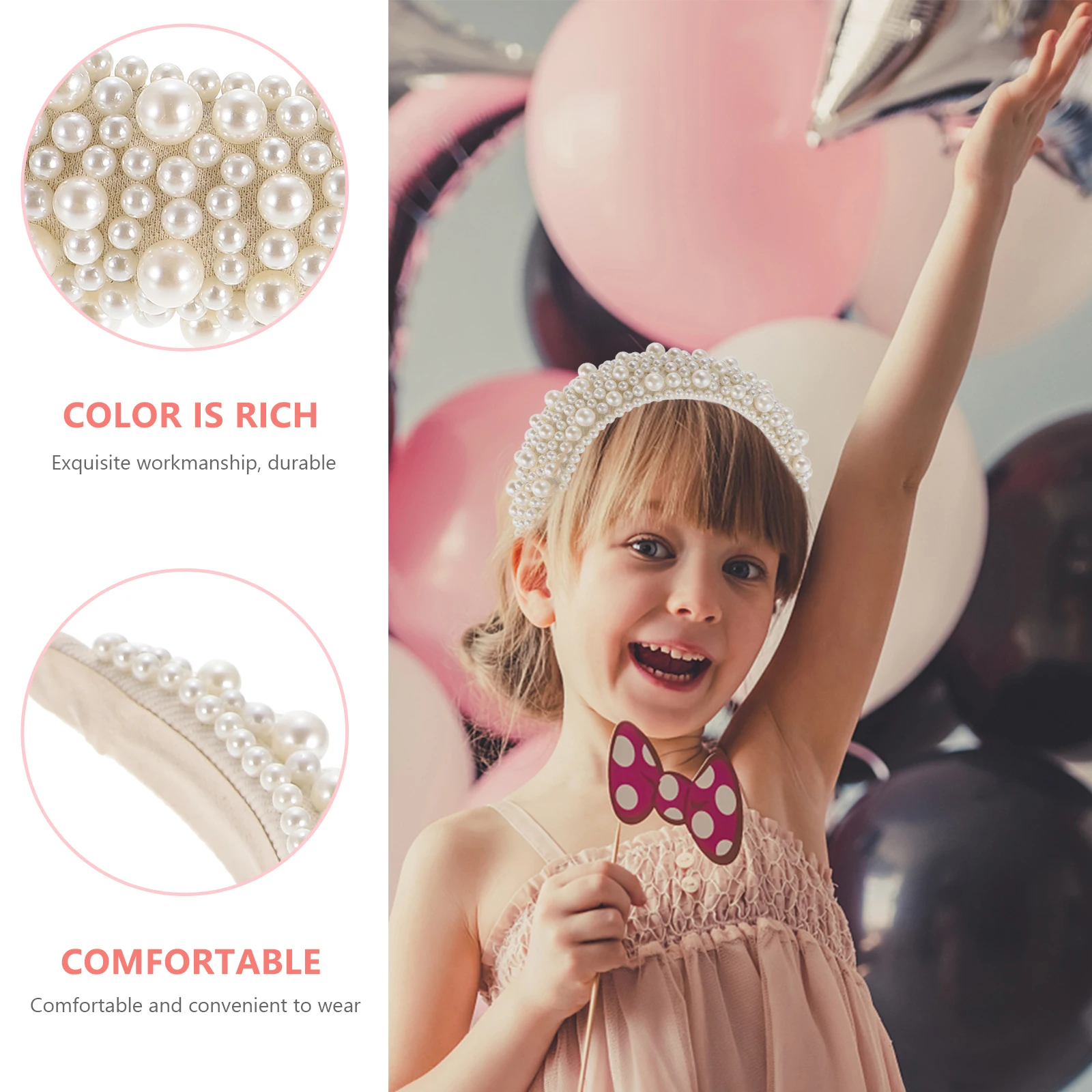 

Sponge Headband Hair Accessory Delicate Embellished Fashion Women's Decorative Hairbands for Party Daily Gift