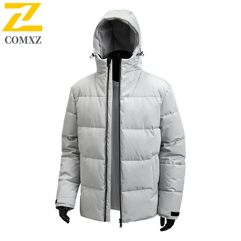 

Male Warm Padding Coat 2025 New Thick Winter Men's Windproof Cotton Jacket Coats Trendy Minimalist Hooded Parka Ski Down Jackets