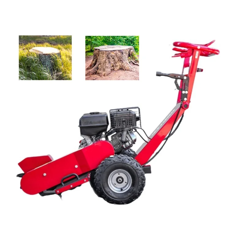 High Power Forestry Wood Stump Tree Root Removal Machine Construction Retail Featuring Essential Gear Bearing Timber Trailer