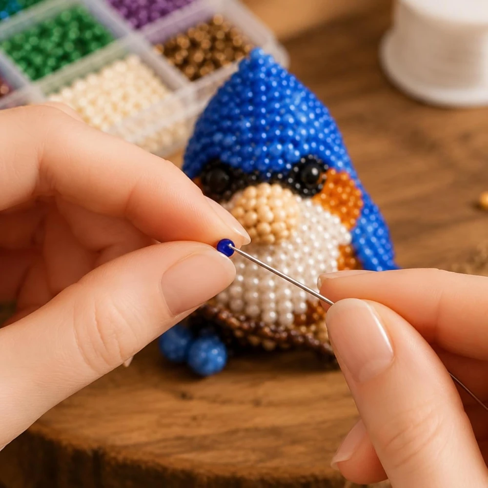 3D Beaded Gnome DIY Kit with Full Materials & Instructions Gnome Designs Beading Kit Multi-Purpose for Home Studio Enthusiasts