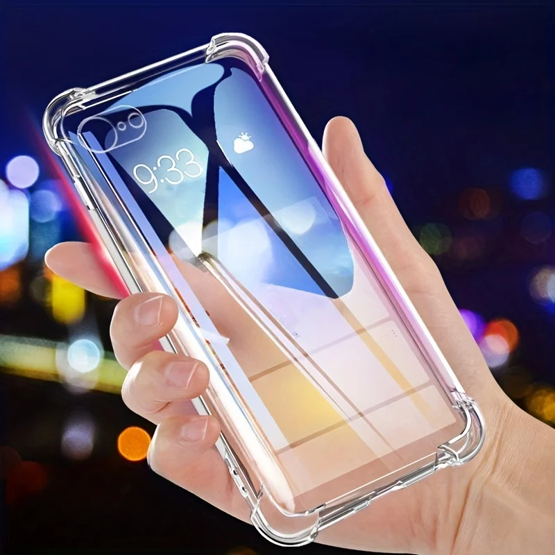 Transparente TPU-Handyhülle mit stoßfestem Schutz für iPhone SE2022 / SE2020 / 8 / 7 / 6 / 6S / 8+ / 7+ / 6+ / 6S+ (klar)