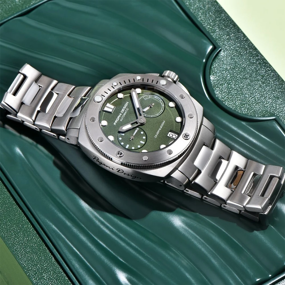 Top PAGANI DESIGN Diving Machinery Automatic Men's Watch Stainless Steel Luminous Sapphire Glass Outdoor Sports watches for man