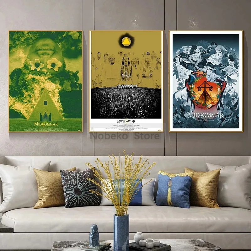 Classic American Horror Thriller Movie Midsommar Cult Canvas Painting Wall Art Pictures Home Room Decor