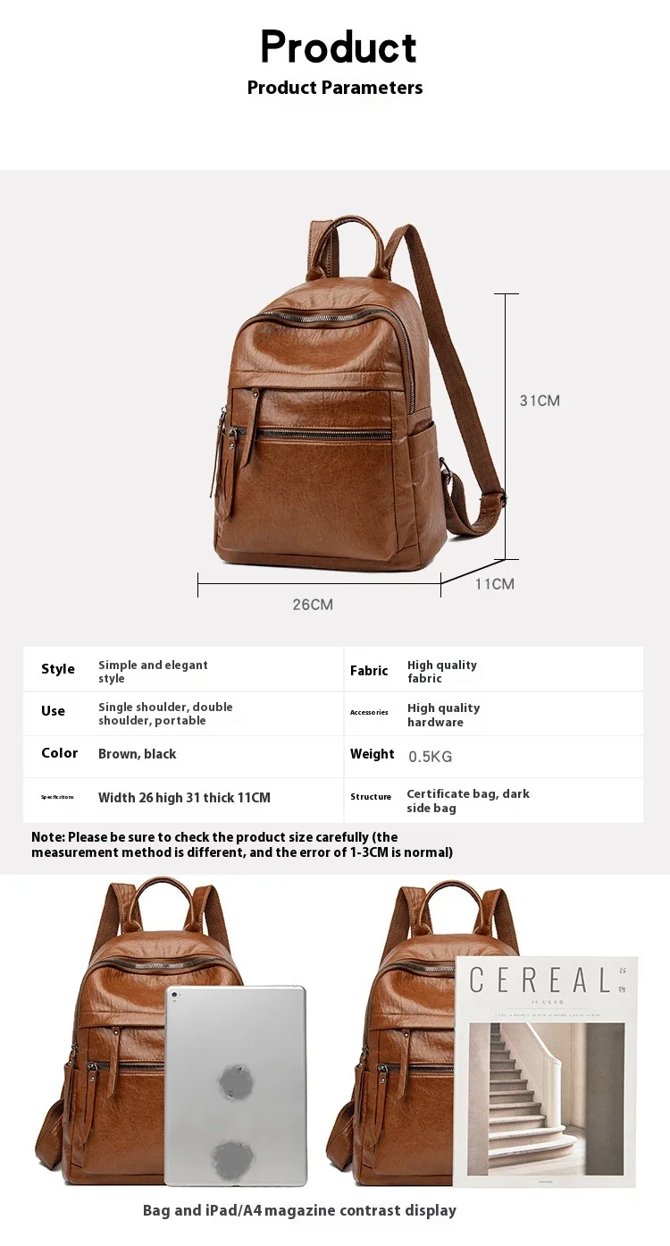 New Arrival Hot PU Backpack Leather Backpack Purse for Women Multi-functional Elegant Daypack for ladiesCasual Travel Knapsacks