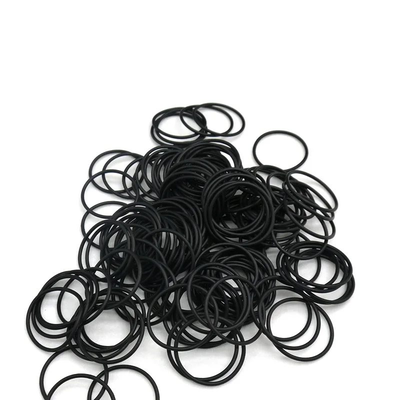 โอริงซิลิโคนยางสีดำ ขนาด 1/1.5/2/3 มม. ภายนอกเส้นผ่านศูนย์กลาง 3~80 มม. แหวนซีลปะเก็นกันรั่ว ทนน้ำมัน วัสดุ NBR