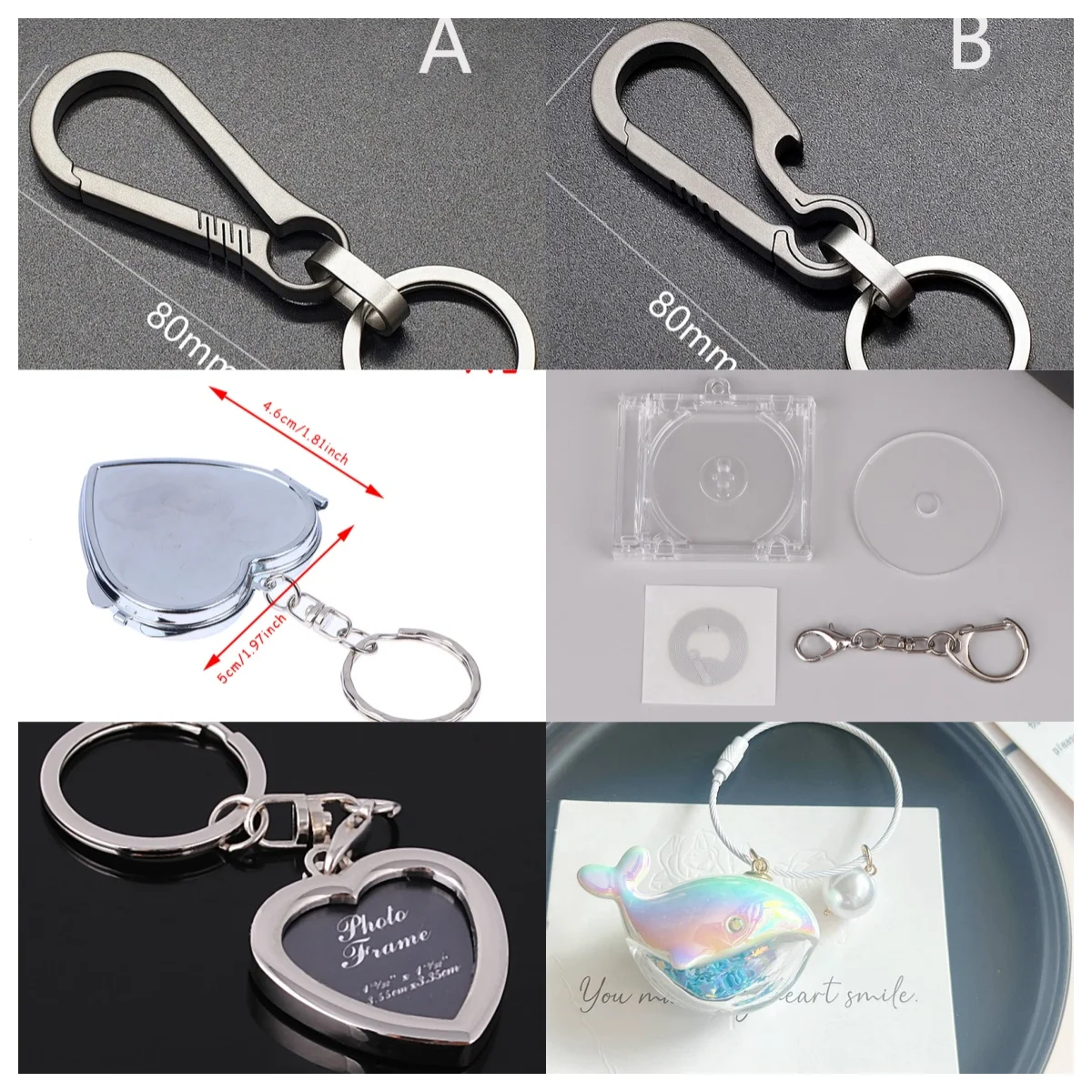 

1PC Titanium Alloy Keychain Tiranium Buckle Key Ring Car Accessor Waist Hanging Chain Ring Buckles Opener EDC Outdoor Tool