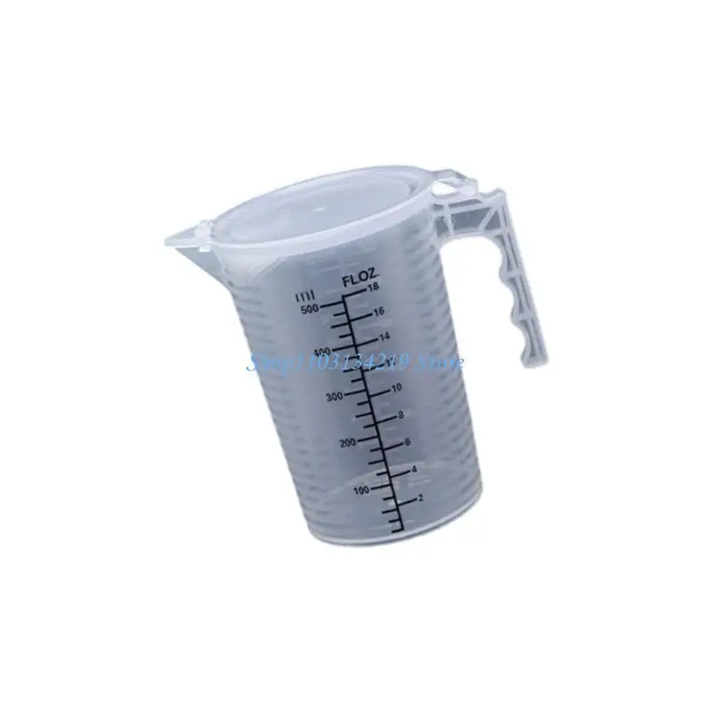N5KC Black engraved measuring cup with dust cover and Transparentss scale measuring cup