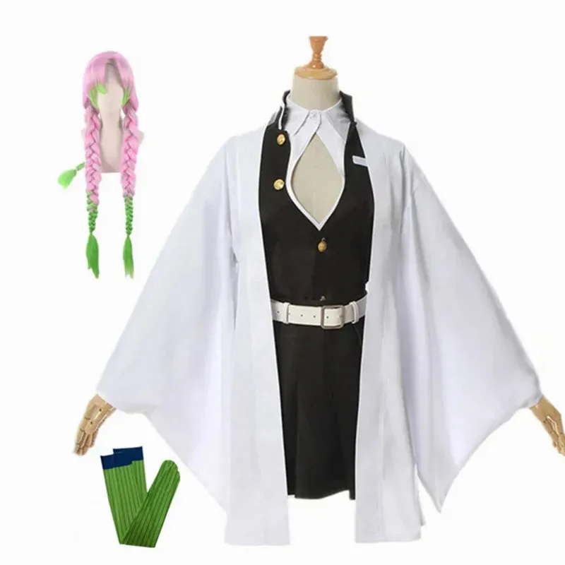 2025 New Anime Kimetsu no Yaiba Mitsuri Kanroji Kisatsutai Kimono Cosplay Costume Halloween Clothes☆☆☆aa