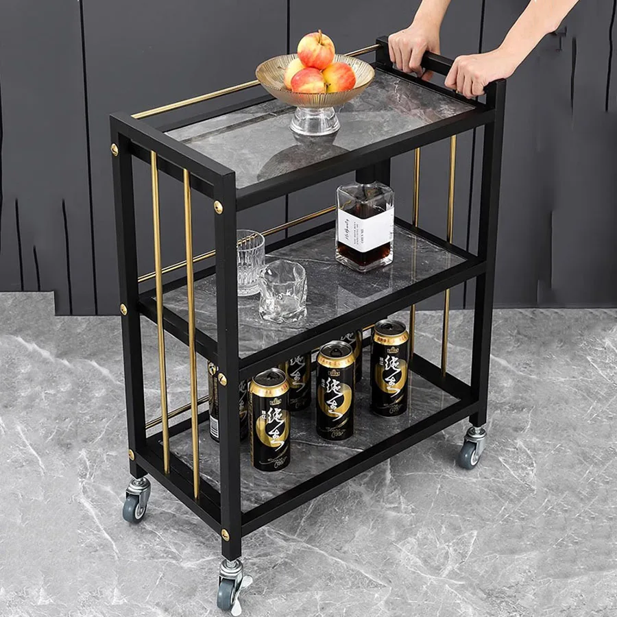 Metal Tool Box Trolley Wheels Storage Rack Camping Salon Trolley Table Professional Kitchen Drink Holder Mesa Plegable Food Cart