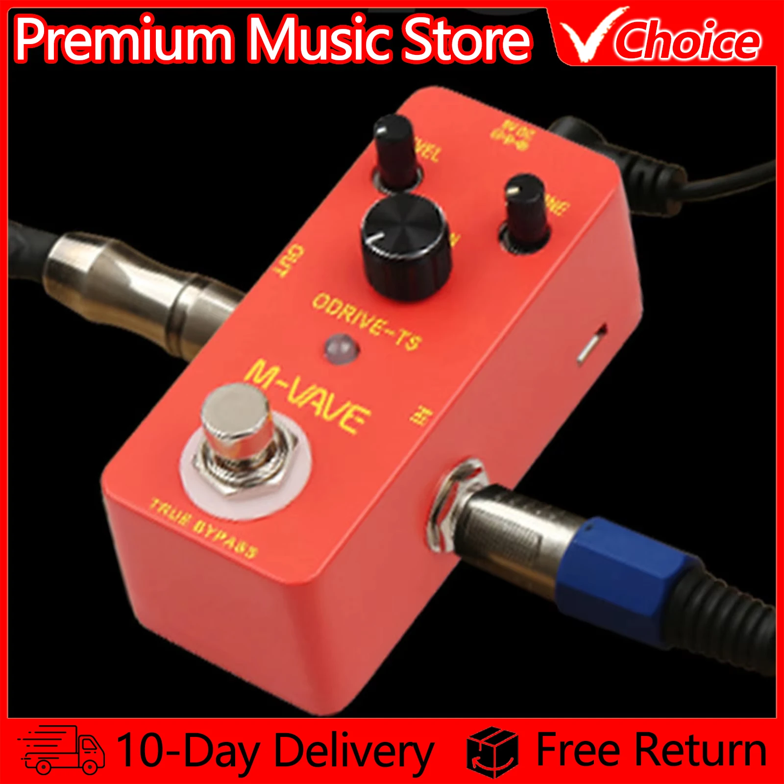 M-VAVE Electric Guitar Pedal Overdrive Effect Pedal Analog Overdrive Effect True Bypass Zinc Alloy Shell Guitar Accessories