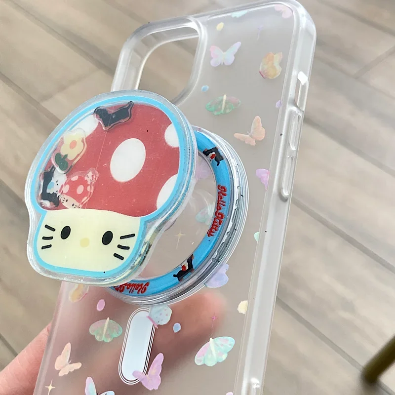 كارتون شرطية القط هزاز الموسيقى قوس مغناطيسي مناسبة للهاتف المحمول Magsafe شفط قوي سطح المكتب شخص كسول