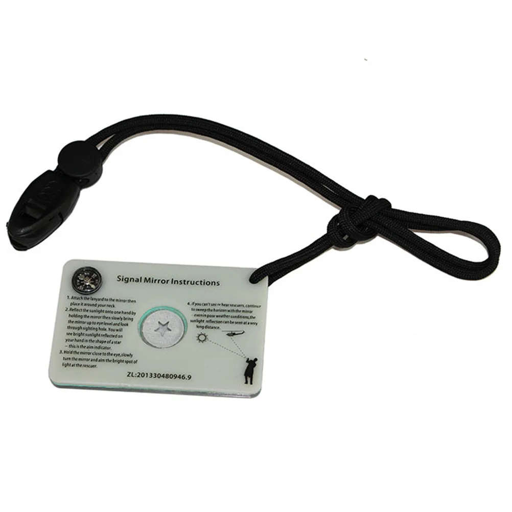 

Survival Signal Mirror Light Grey For Long Distance Communication Outdoor Emergency Use Reflective Retroreflector Camping