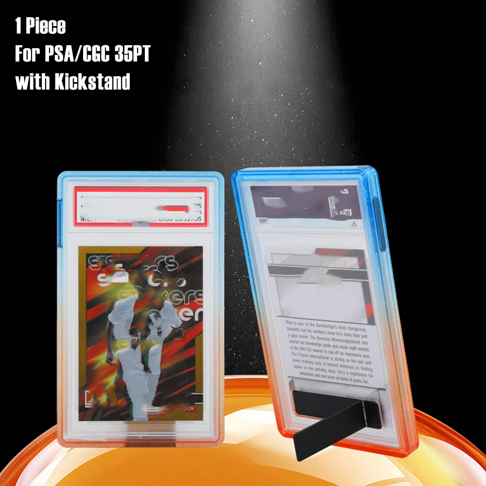 TPU Gradient Mehrfarbiger Glitzer-Sammelkarten-Schutzhülle, einseitig, für 35PT PSA CGC Kartenhüllen