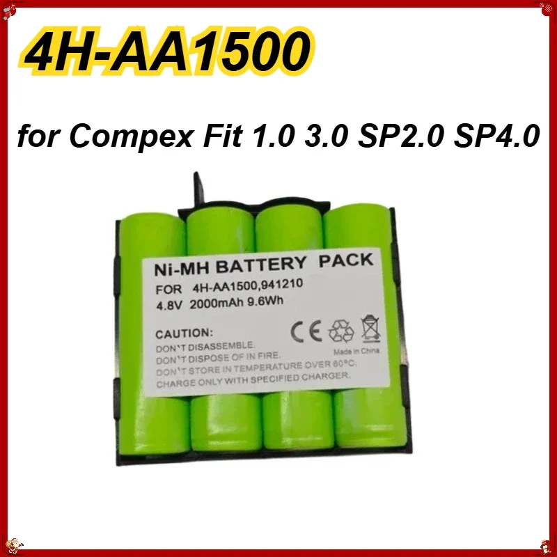 [4H-AA1500] for Compex Fit 1.0 3.0 SP2.0 SP4.0 Muscle Massage Stimulator Replacement Digital Battery 4.8V 1500mAh