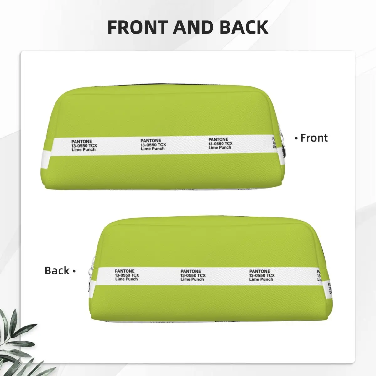 Pantone 13-0550 TCX Lime Punch Pencil Cases for Students Gifts Pen Box Pencil Bag Pencil Pouch Storage Stationery Supplies