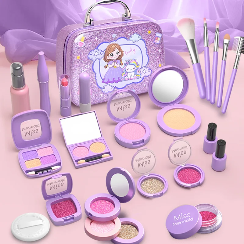 مجموعة ألعاب محاكاة مستحضرات التجميل للأطفال، ألعاب مكياج تظاهرية للفتيات، محاكاة منزلية، ألعاب تعليمية للبنات، لعبة ممتعة #1