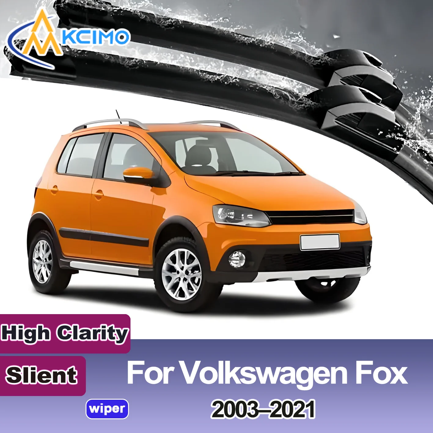 

KCIMO 2PCS New Wiper Blades for Volkswagen Fox 2003-2021 Volkswagen Lupo (Mexico) Volkswagen Suran (Argentina) Volkswagen Brush