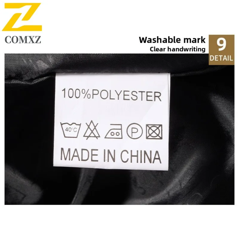 COMXZ 2025 Autumn Winter New Cotton Coat Men Winter Hooded Camping Windproof Outerwear Color Block Trendy Korean Style Jacket