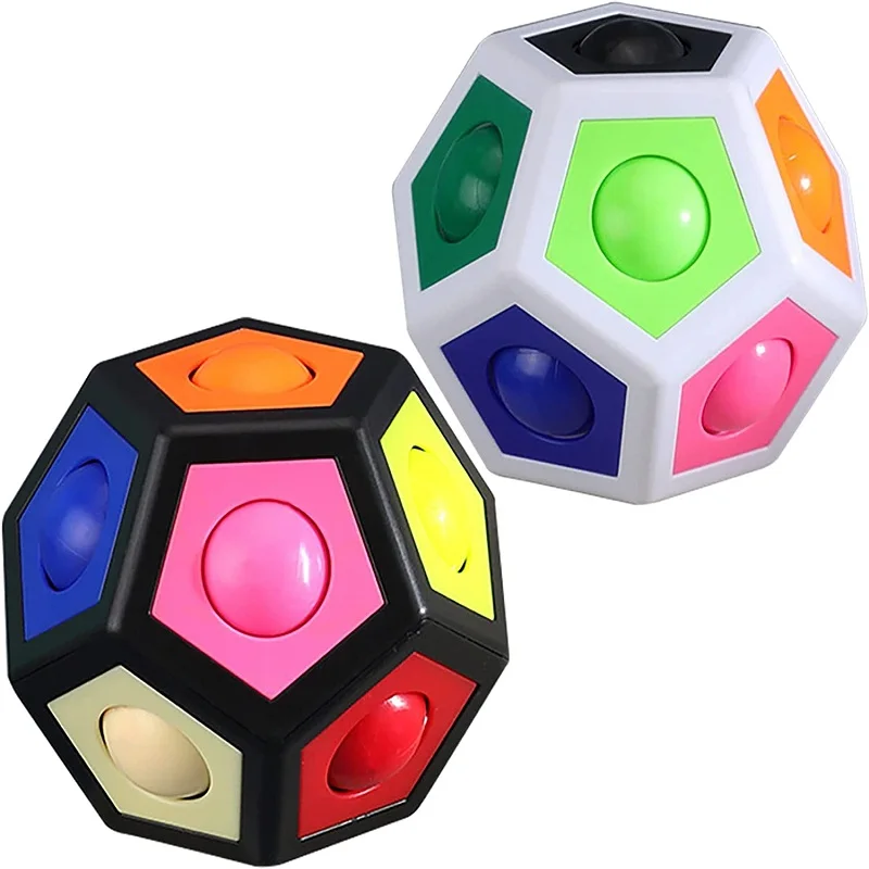 Magic Polygon Cube Rainbow Color Ball Antistress for Children Fidget Cubo Speedcube Child Puzzle Toy Fingertips Games and Toys