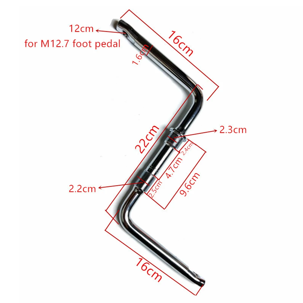Drive Shaft for Stationary Cycling Equipment Made of Steel with Integrated Central Axle for Pedal Mounting 12.7mm Hole