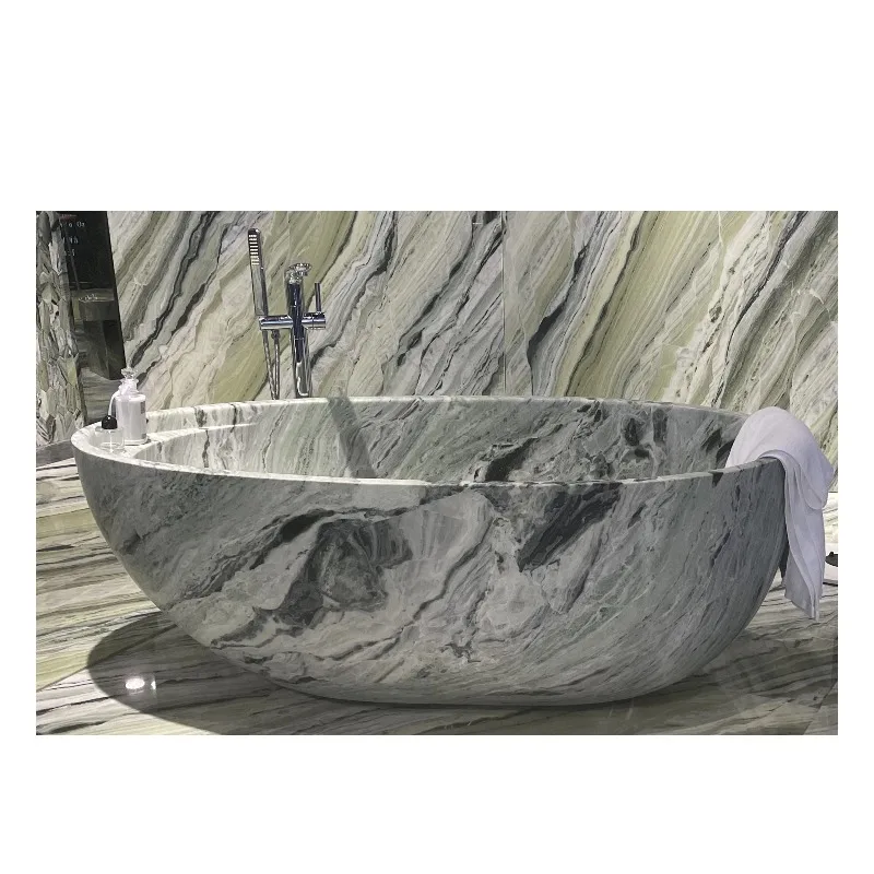 

Large Modern Freestanding Solid marble imitation Natural Stone Bathtub With Drainer Square Soaking Tub Bathroom Hotel Use