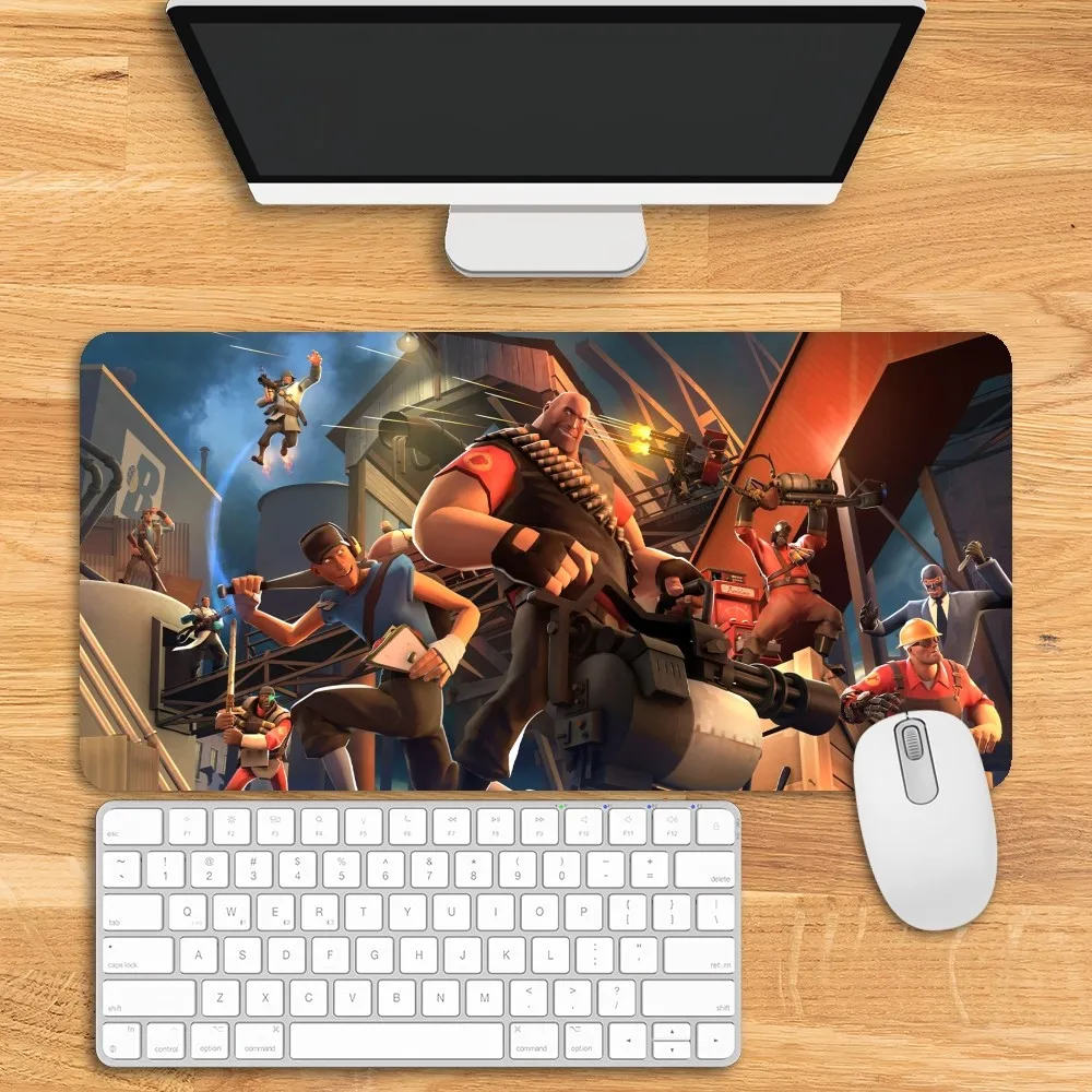 Game T-Team F-Fortress 2 Mousepad Computer Laptop Extended Mouse Mats Large Rubber Keyboards Table Mat Accessories