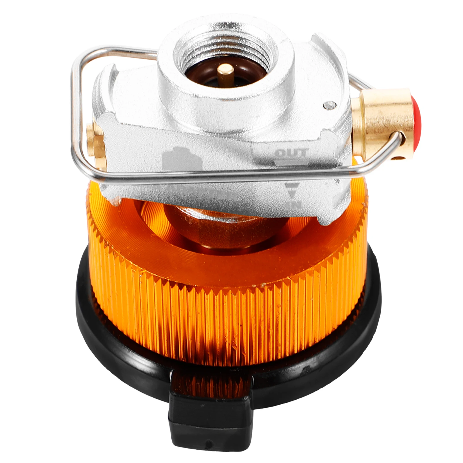 

Gas Tank Converter Head Steel Propane Filling Portable Camping BBQ Cooking Picnic Smoking Canister Adapter Outdoor Supply