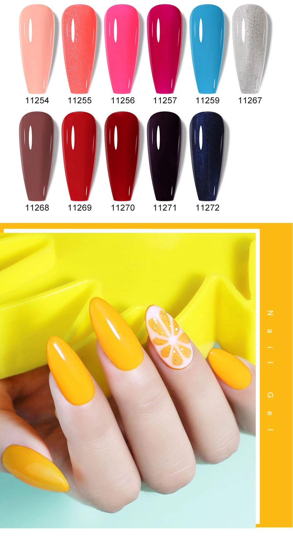 Clou Beaute 10/12/20/24-teiliges Gel-Nagellack-Set, 15ml Weißglasflasche, Nagelkunst-Kit, Semi-permanenter Gellack Nagellack – Detail 19