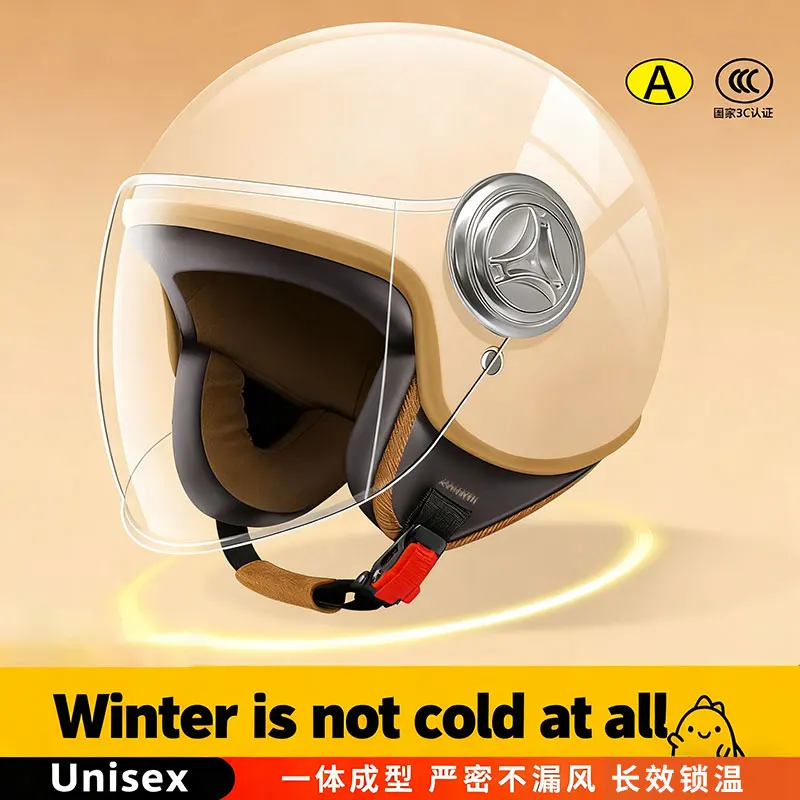 

DOT Unisex Motorcycle half Helmets HD Lens Scooter Moto Helmet Casco village Riding capacete de moto motocross Helmets