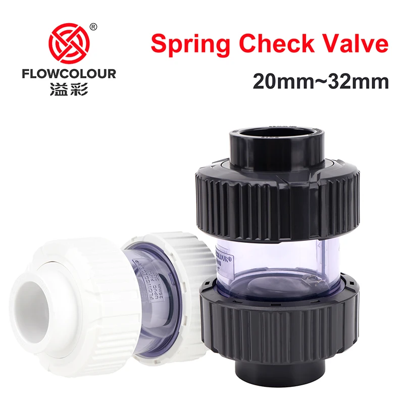 Flowcolour UPVC 25mm-32mm Gray Swing Check Valve Non-Return Flap Valve One Way Valve Fish Tank Connector Pipe Fittings - Image 4