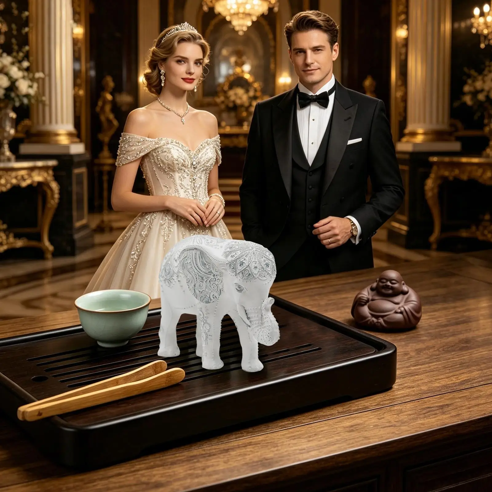 Elephant Home Decor Decorative Collectible Health Strength Figurines Home Elephant Decoration Figure For Living Room Office