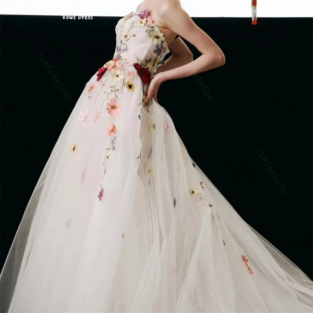 Vows elegante vestidos de festa para casamento mulher cerimônia vestido applique feito sob encomenda robes de cocktail linha um fora do ombro vestido de baile