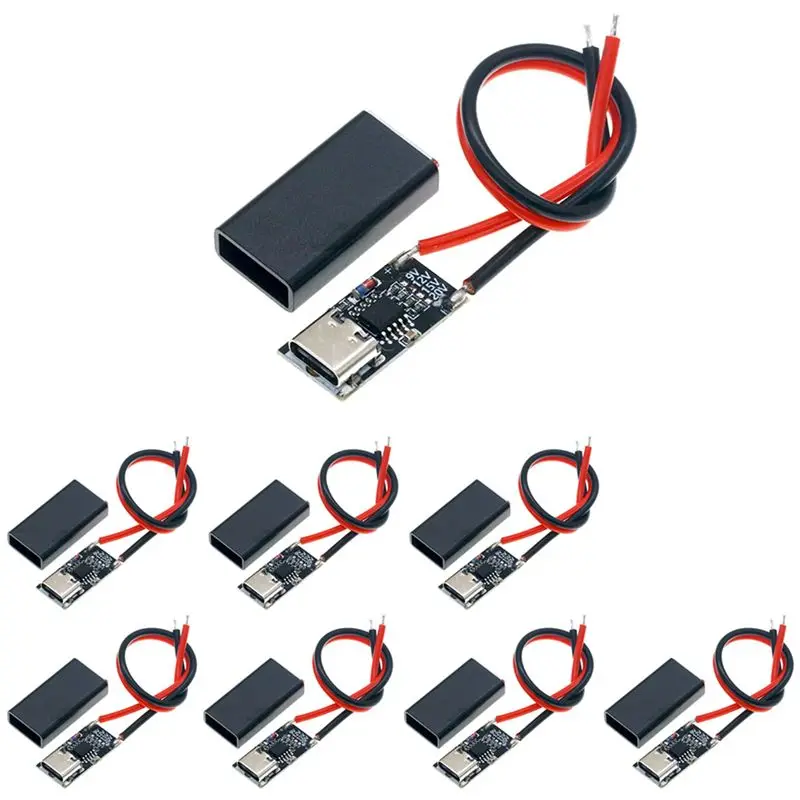 

A29F-8PCS USB-C PD3.0 Триггерный зарядный модуль PD/QC Decoy Board Быстрая зарядка USB Type-C 9 В 12 В 15 В 20 В 5 А Регулируемое напряжение