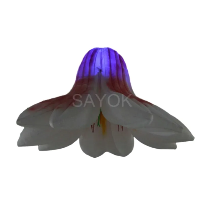 SAYOK Inflatable Hanging Lily Flower Model Inflatable Flower Decoration with Led Lights for Event Shows Stage Decoration Sale