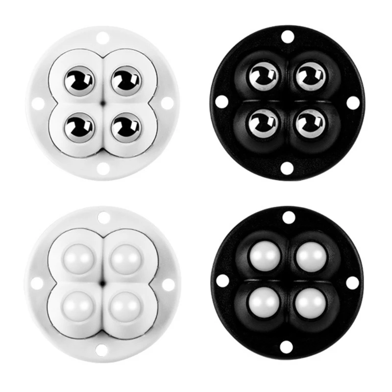 4Pcs Mini Self Adhesive Caster Pulleys