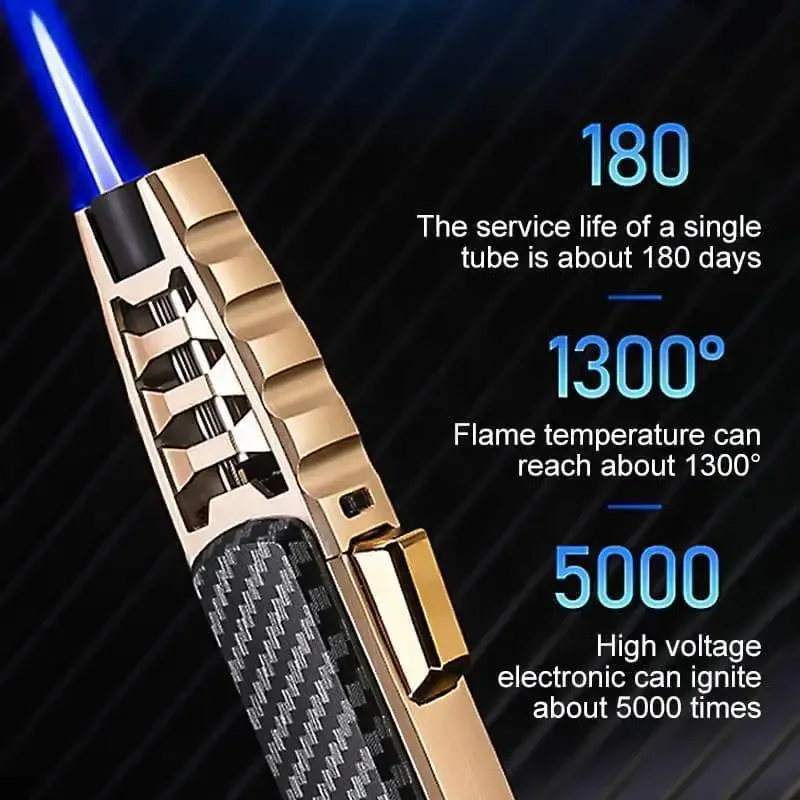 360 ° Direct Blue Flame Spray Gun Metal Butane Inflatable Lighter Kitchen Cigar Outdoor Windproof Barbecue Igniter 2026 New