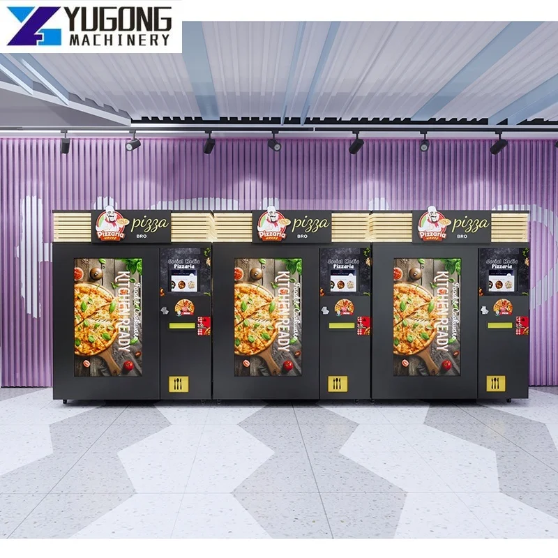 Healthy Pizza Vending-machine Indoor Mall Pizza Vending Machine Manufacturers Piestro France Europe for Sale Mobile Food Carts