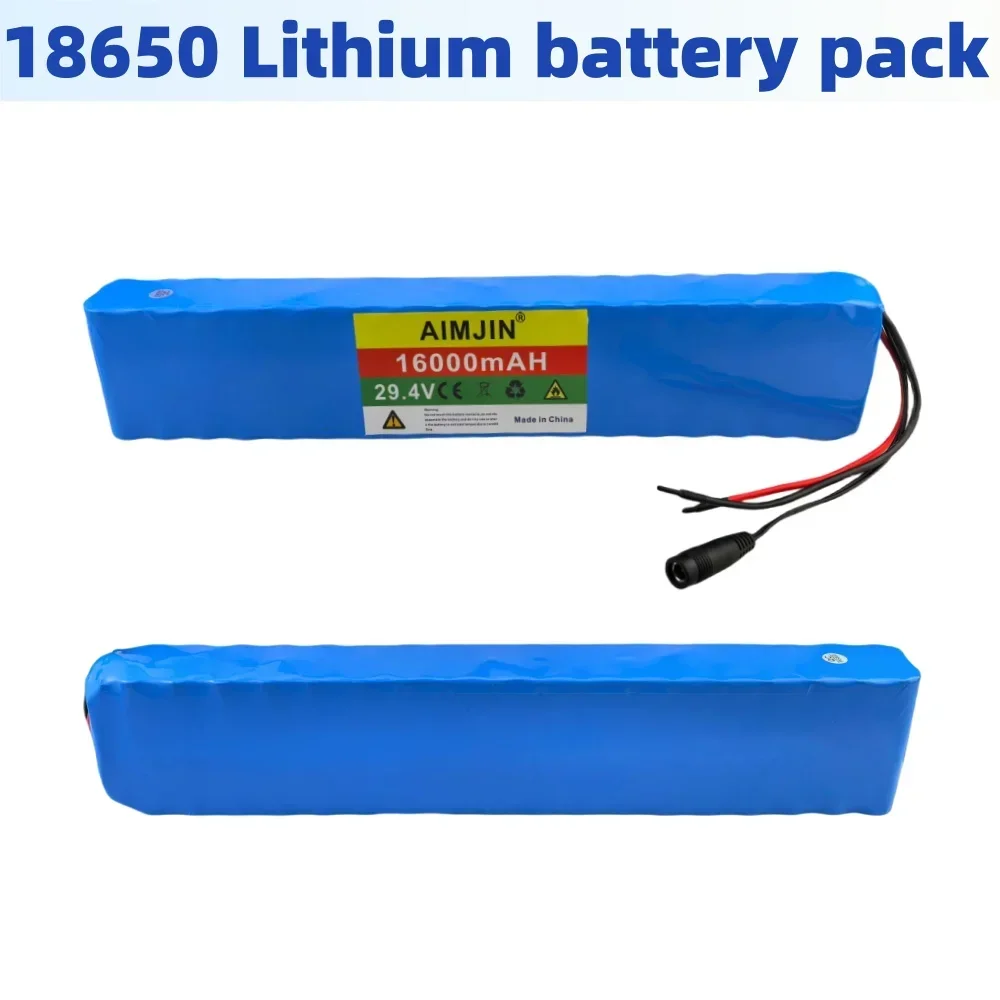 

18650 7S5P 29.4V 16000mAh Lithium-ion Rechargeable Battery Pack Built-in BMS Suitable for Electric Scooters + 29.4v DC 2A Charg