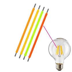 20Pcs Dc 3v 12v 57v 38MM Cob Led Filament 2200k White Blue Red Pink Edison Bulb Parts Lamp Incandescent Light Accessories Diodes