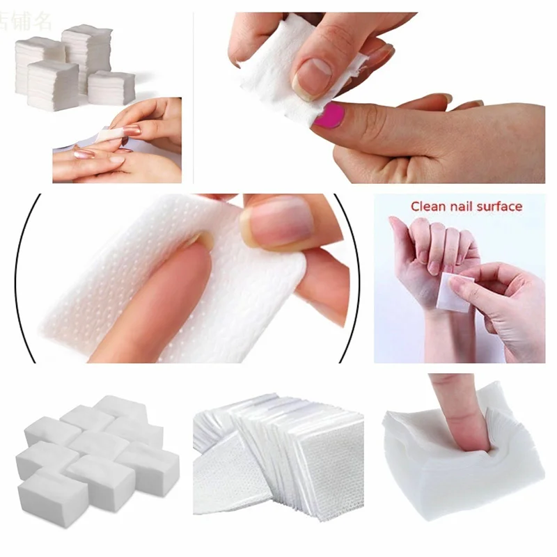 100/300PCS Lint-Free Nail Polish Remover Wipes Art Gel Tips Remover Cleaner Manicure Tool