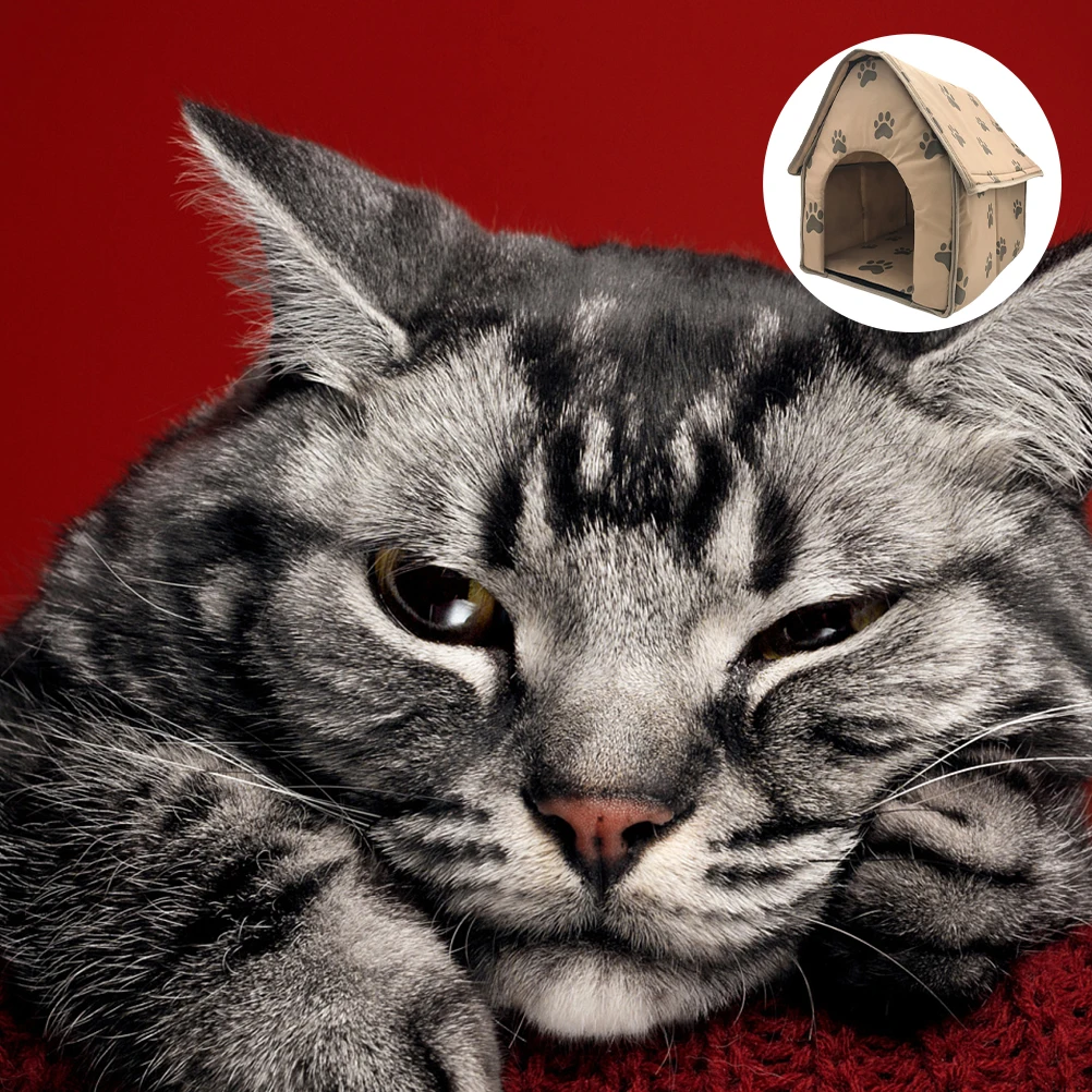 

Foldable Dog Tent House For Small Portable Cats Folding Shelter Durable Pet Bed Bed Pad Pet Supplies