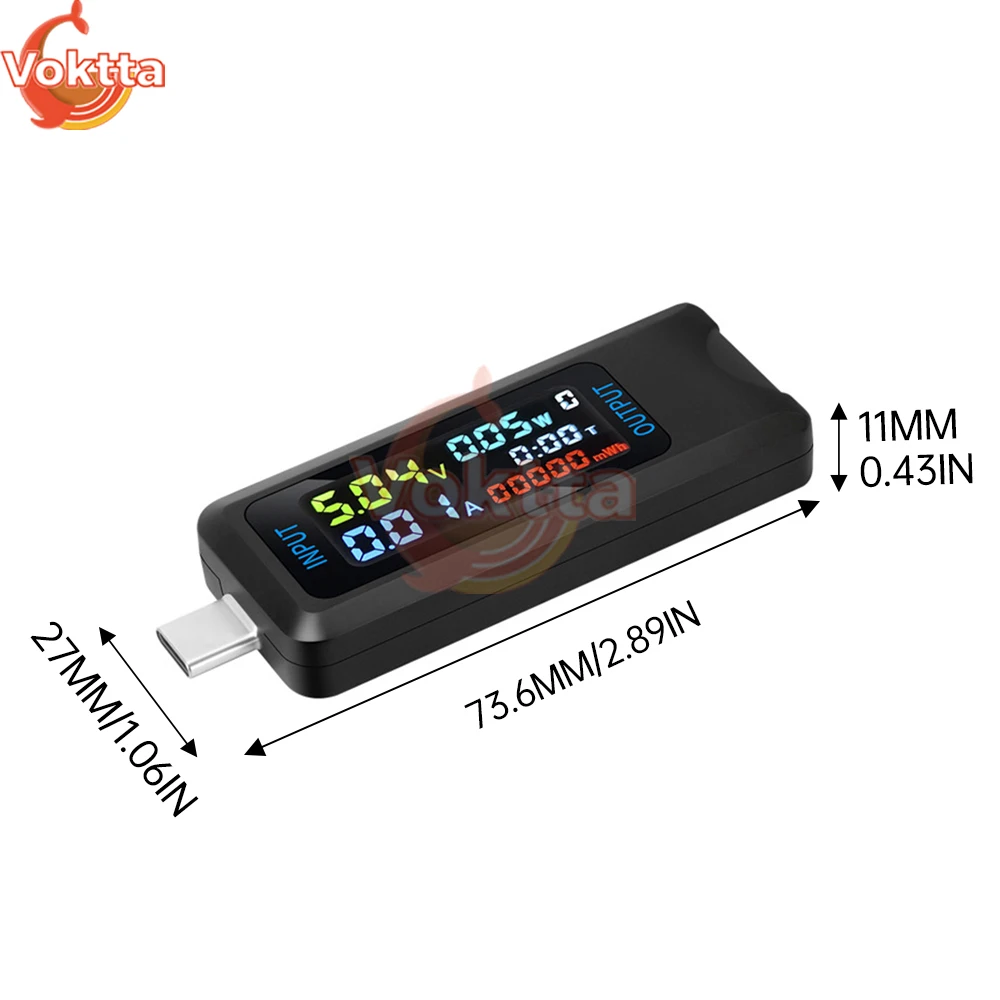 Цифровой USB-тестер, вольтметр-амперметр постоянного тока 4,5 ~ 36 В, детектор, измеритель мощности, монитор, индикатор заряда, тестер емкости и напряжения