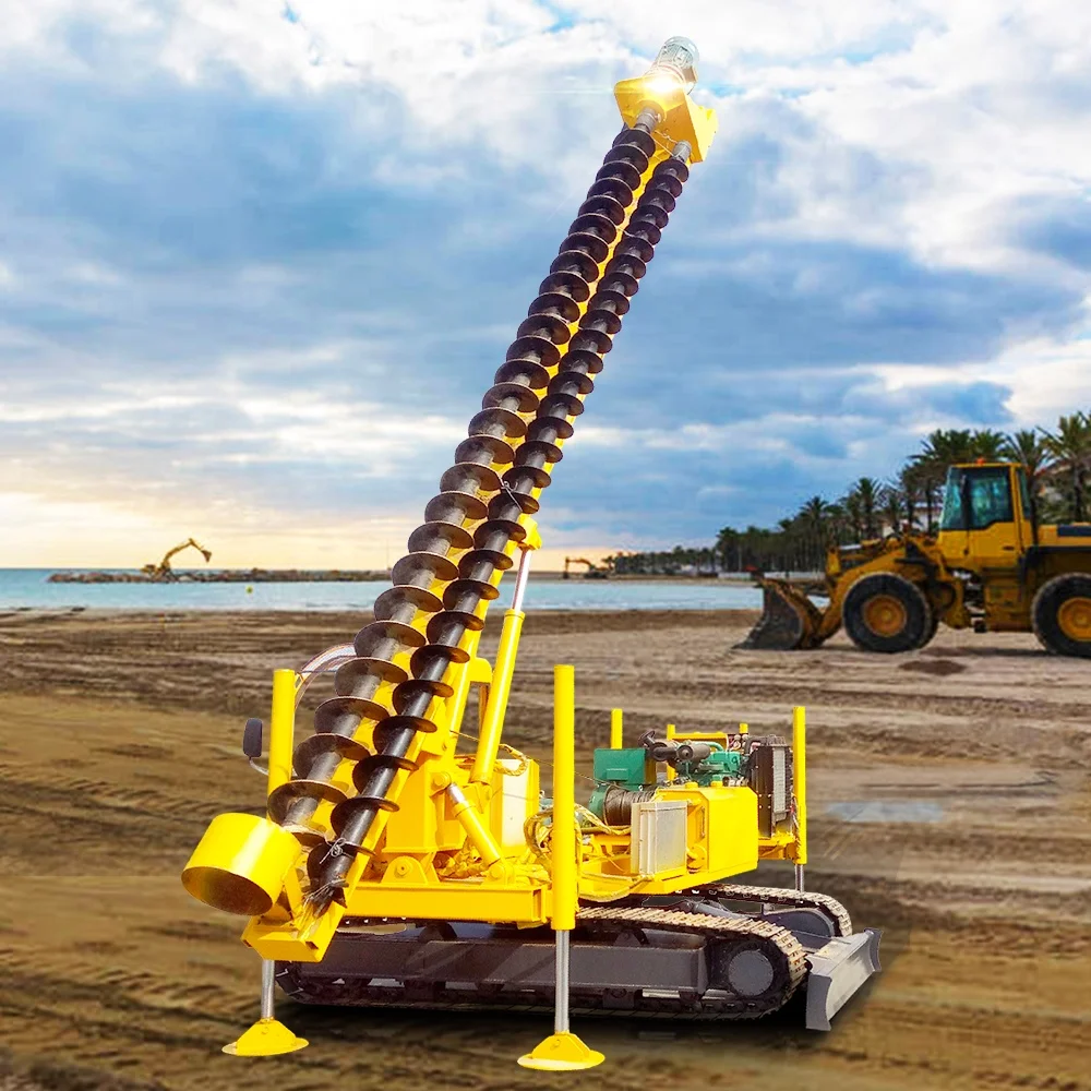 HWD8Y Crawler 8m Auger Soil Leveling Pile Driver