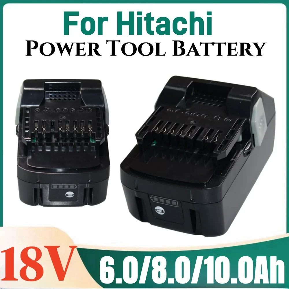 

100% New Rechargeable battery for Hitachi 18V 6.0/8.0/10.0Ah BSL1830 BSL1840 DSL18DSAL BSL1815X Power Tools