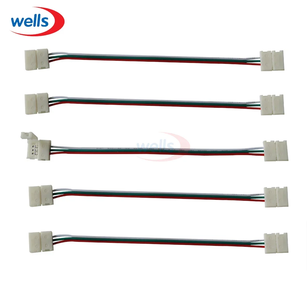 5 pcs 2pin 3pin 4pin RGB Connector 15CM Cable  For 5050 WS2811 WS2812B 3 pin LED Strip