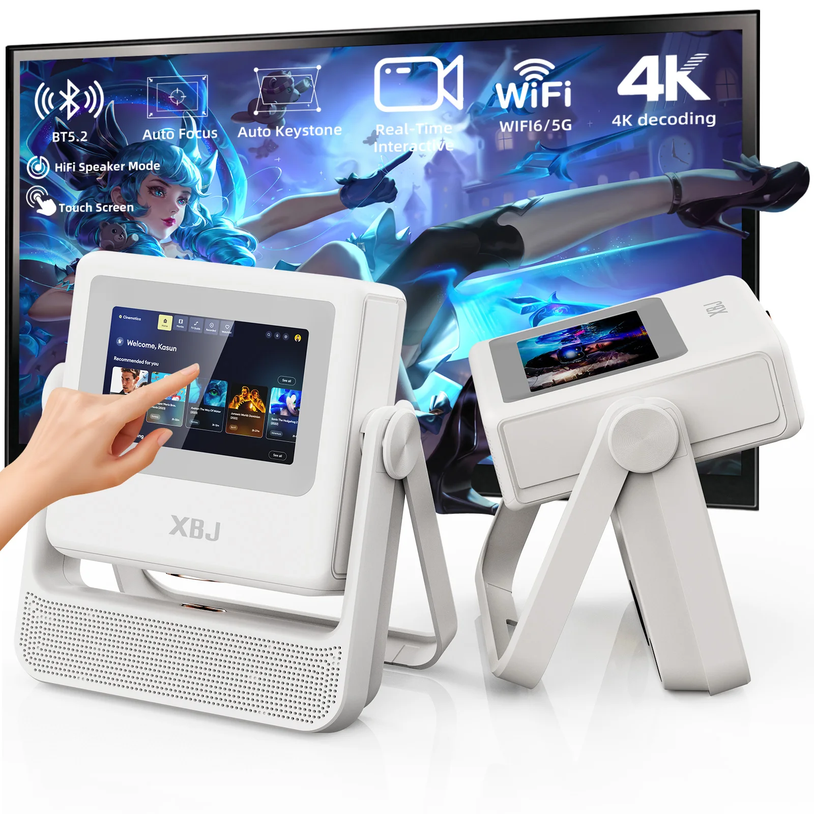 7インチタッチパネル搭載、720Pデコード対応の4Kポータブル 