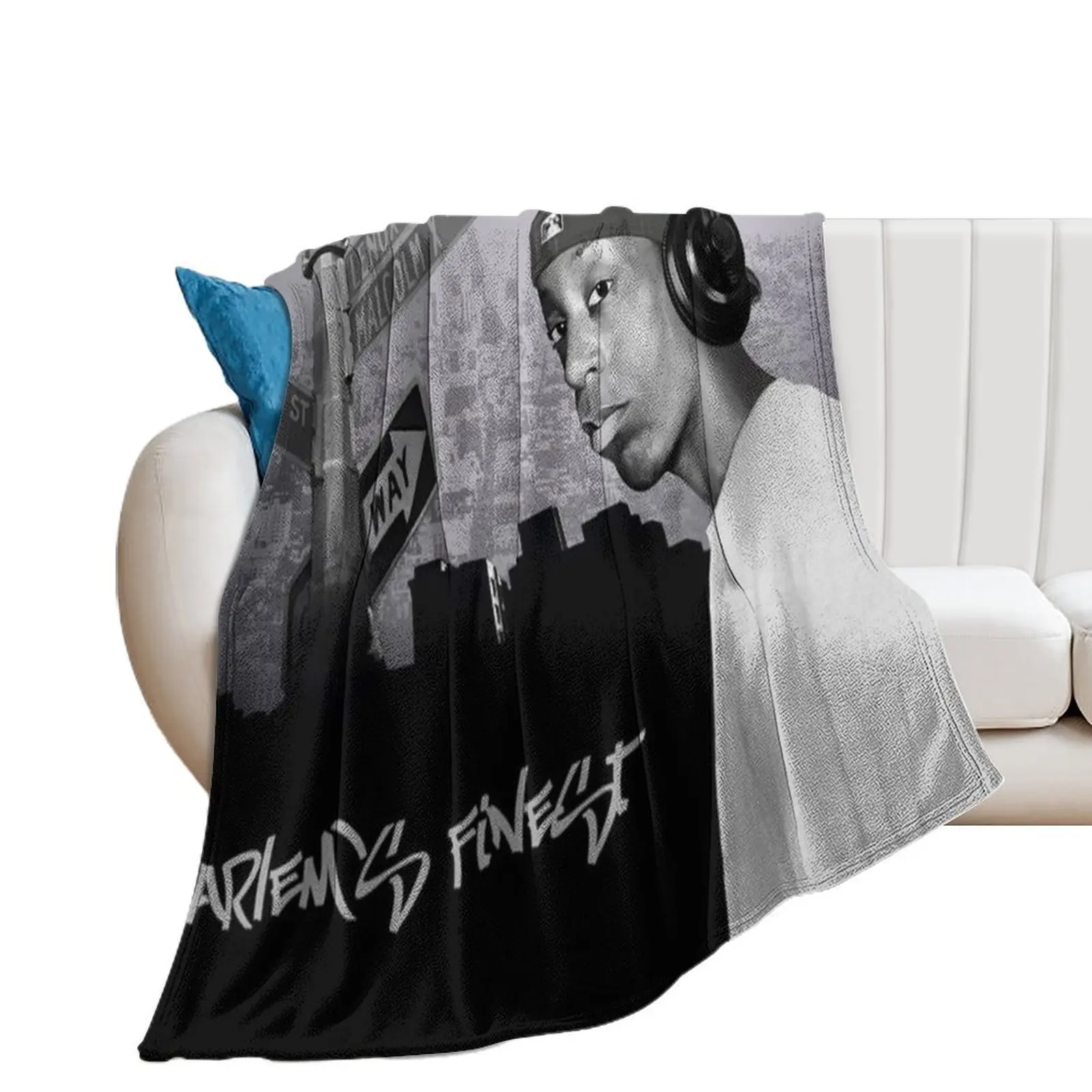 

Cover Music Albums The Big L Black And White Color Poster Throw Blanket warm winter Designers Blankets