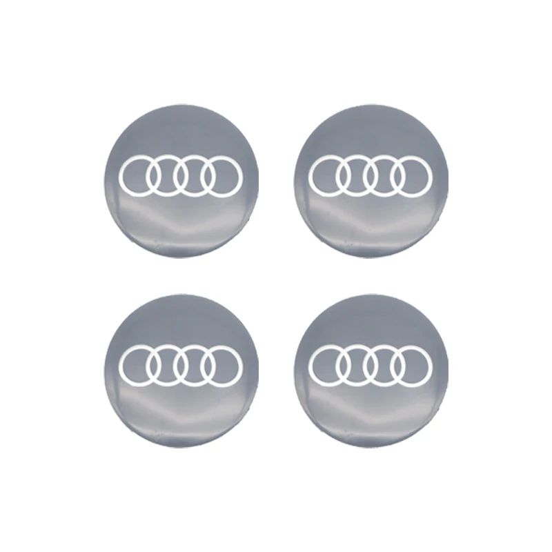 4Pcs 56mm T60 Car Style Hub Cap Logo Badge Sticker Decoration For Audi S RS A3 A4 B8 8P 8V A6 C7 A5 Q5 B7 B6 Q7 A1 Accessories